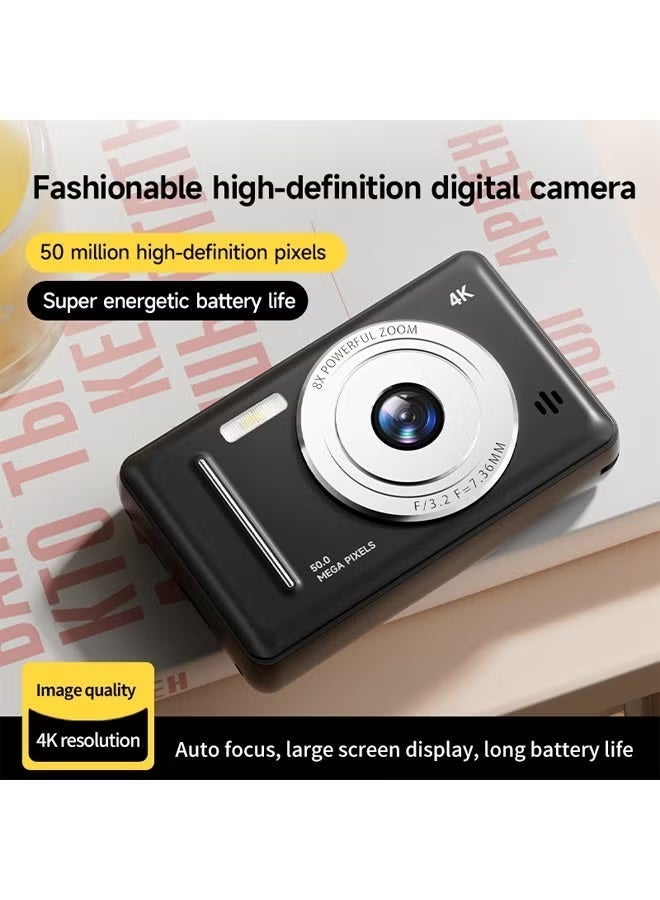 IqwiCam Digital Camera, 50MP Compact CCD Camera, FHD 1080P Point and Shoot Digital Cameras with 8X Zoom, Kids’ Camera Includes 128GB SD Card, Ideal for Children & Beginners - Image 4